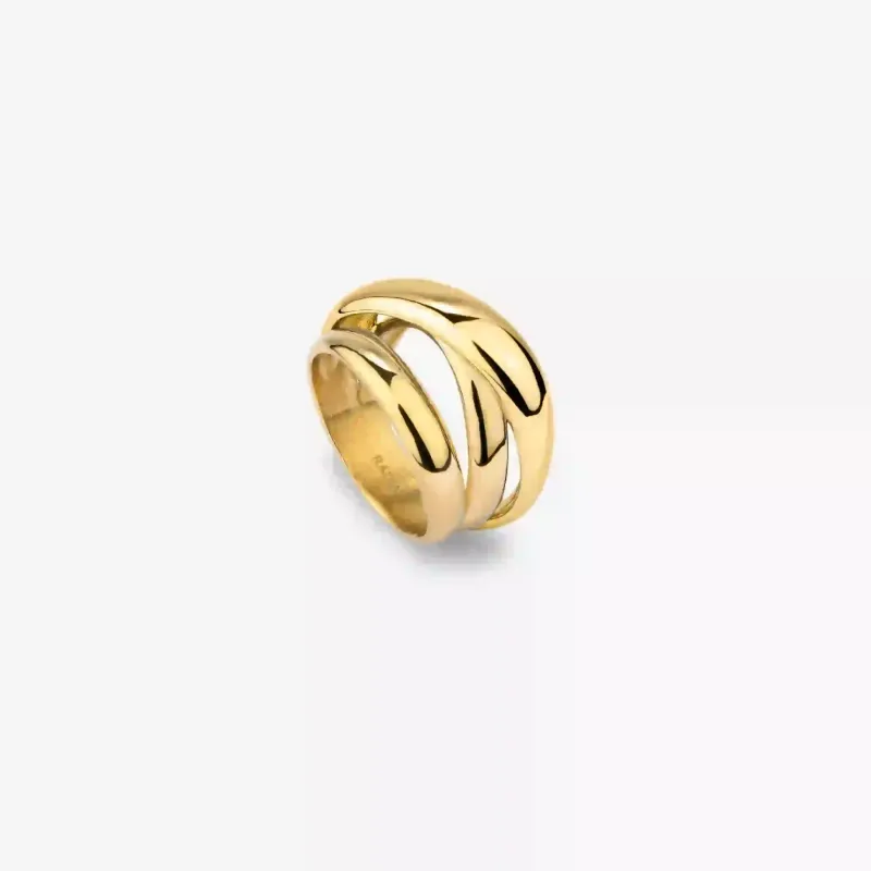 Anel Dourado Triplo de Mulher em Aço Inoxidável | Radiant