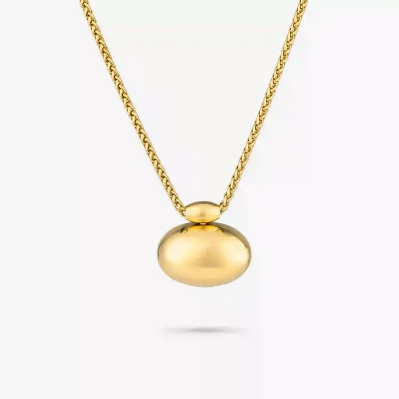 Colar Dourado de Mulher com Pendente Oval Soulmate | Radiant