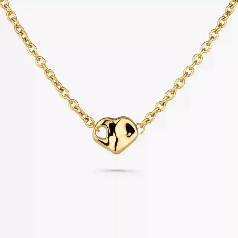 Colar Dourado de Mulher Coração Center | Radiant