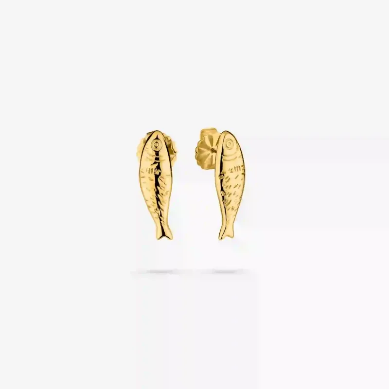 Brincos Dourados de Mulher Peixe Marinho Sea | Radiant