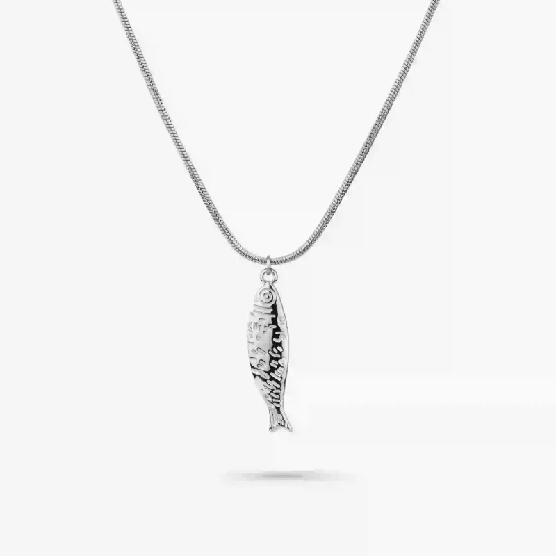 Colar Prateado de Mulher Peixe Marinho Sea | Radiant