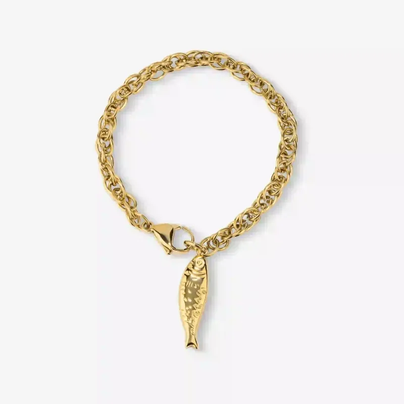 Pulseira Dourada de Mulher com Peixe Sea | Radiant