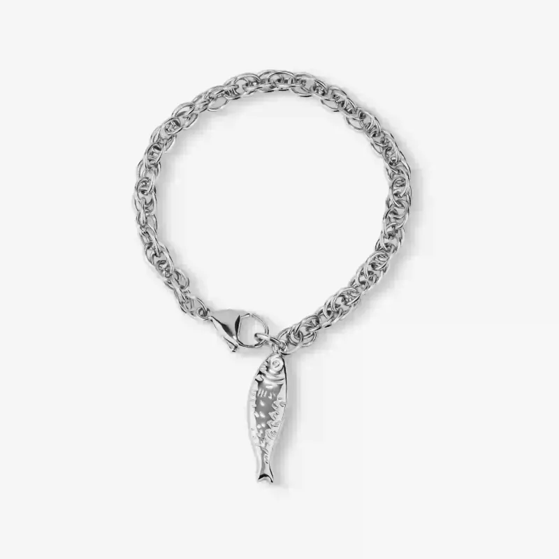 Pulseira Prateada de Mulher com Peixe Sea | Radiant