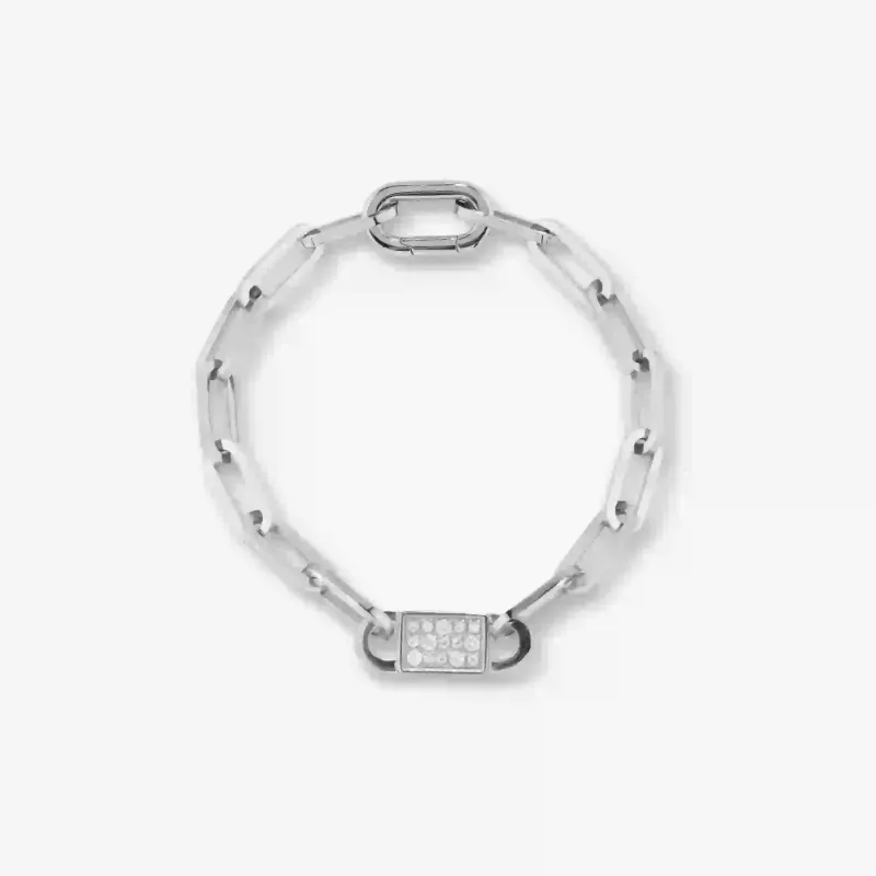 Pulseira Prateada de Mulher com Cristal Iced | Radiant