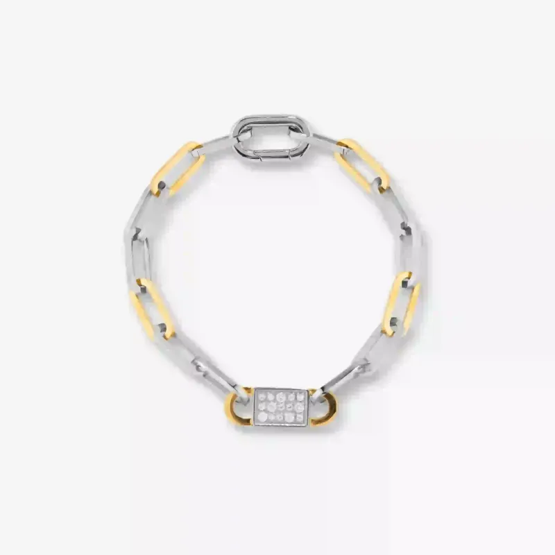Pulseira Bicolor de Mulher com Cristal Iced | Radiant