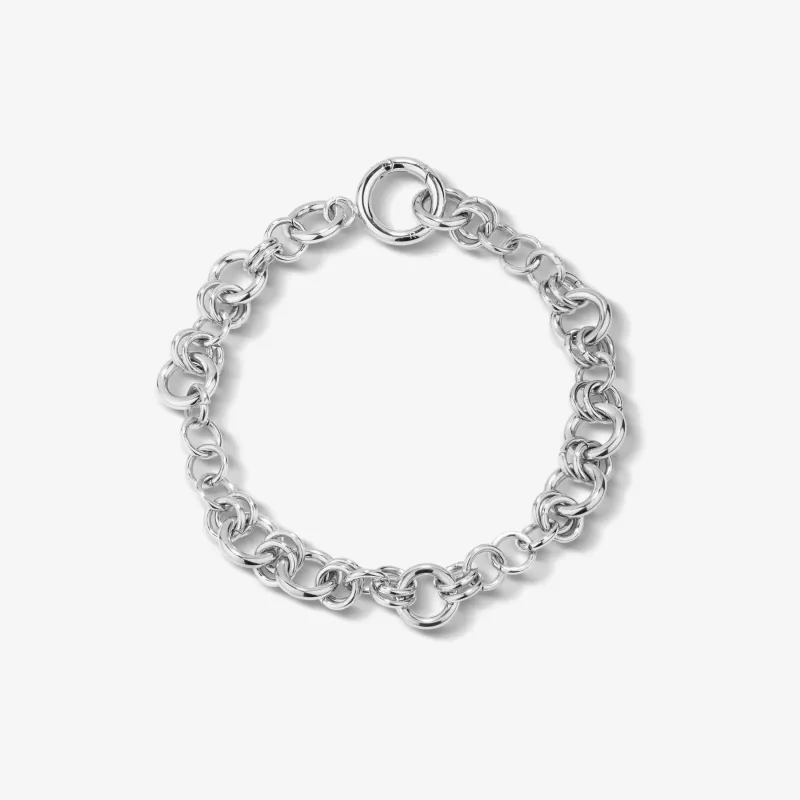 Pulseira Prateada de Mulher em Aço Inoxidável | Radiant