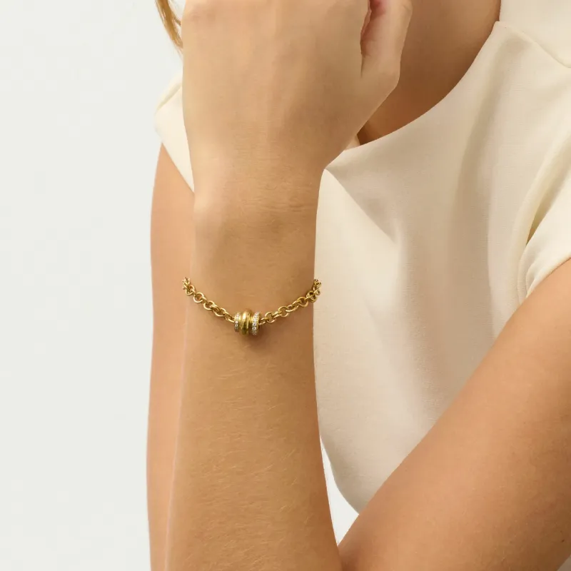 Pulseira Dourada de Mulher com Cristal Frost | Radiant