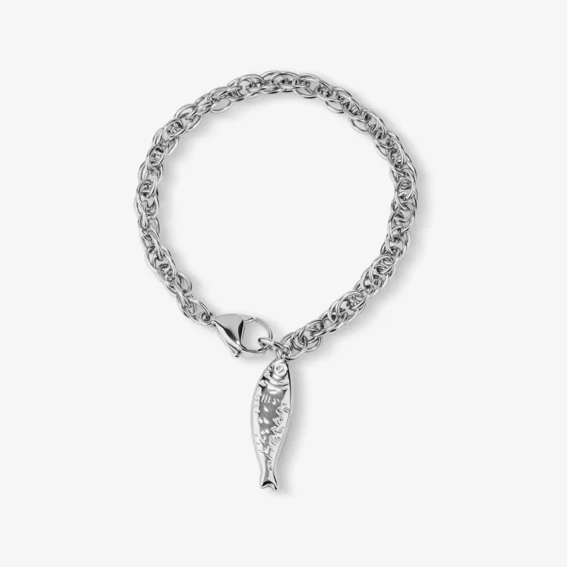 Pulseira Prateada de Mulher com Peixe Sea | Radiant
