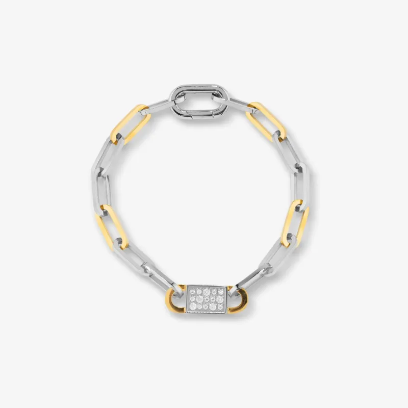 Pulseira Bicolor de Mulher com Cristal Iced | Radiant