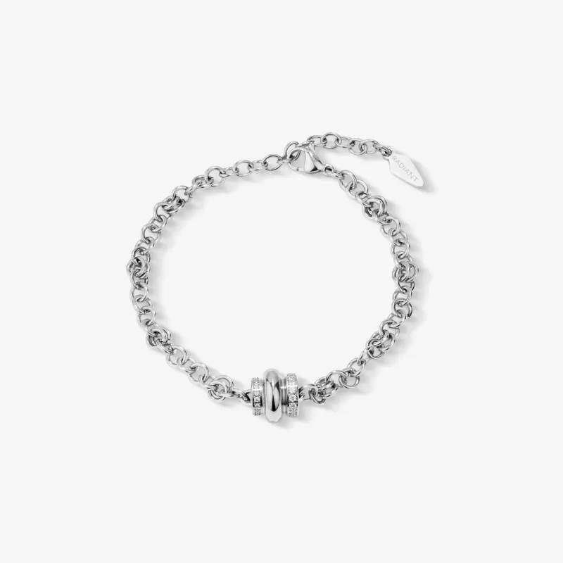 Pulseira Prateada de Mulher com Cristal Frost | Radiant