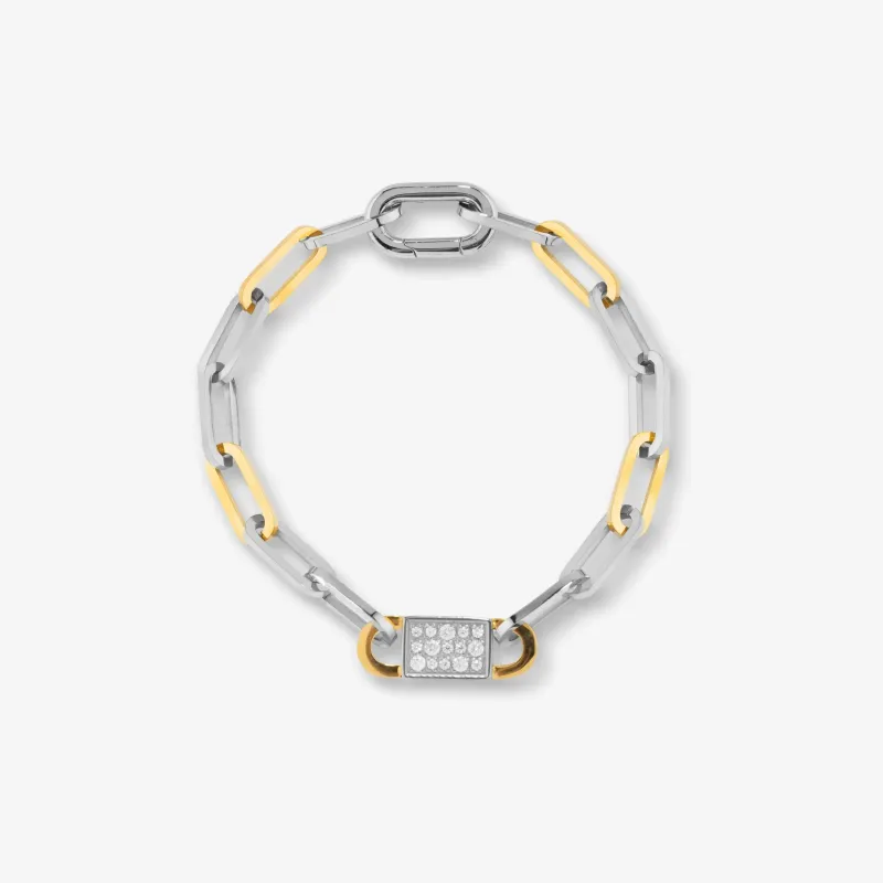 Pulseira Bicolor de Mulher com Cristal Iced | Radiant