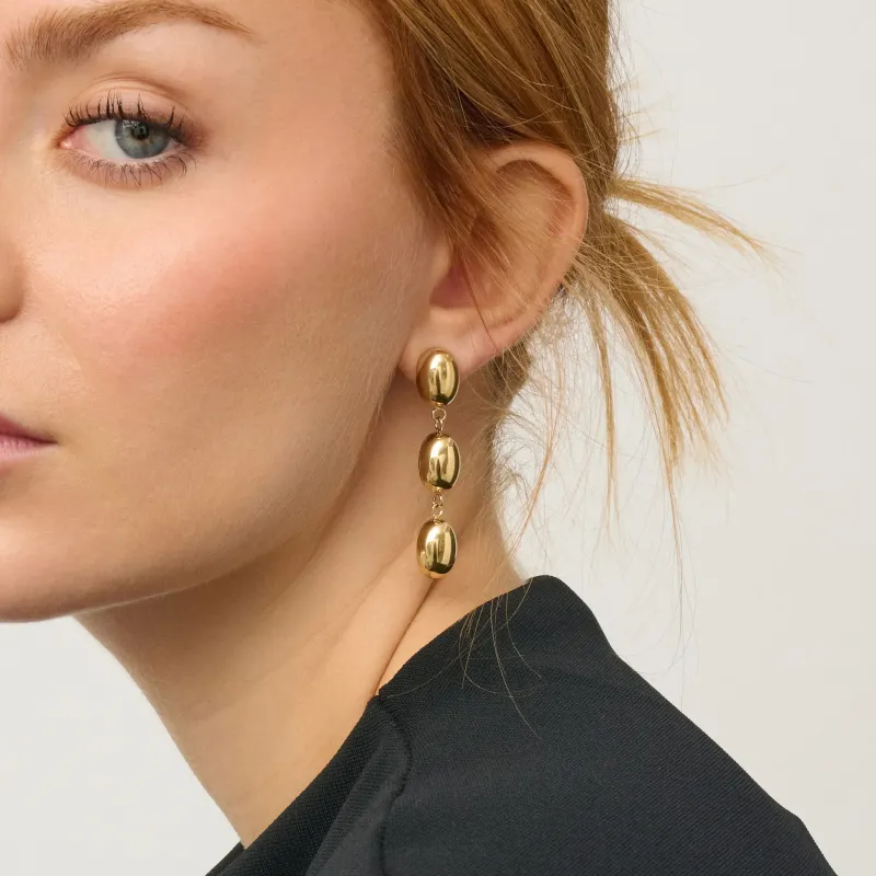 Brincos Dourados Compridos de Mulher Soulmate | Radiant