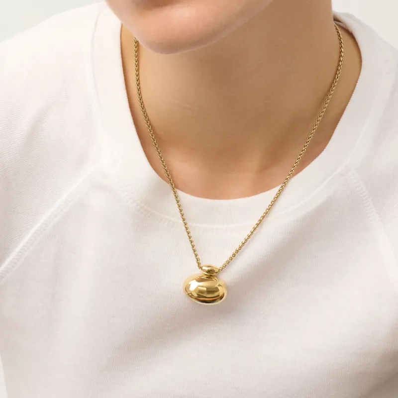 Colar Dourado de Mulher com Pendente Oval Soulmate | Radiant