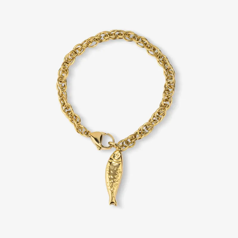 Pulseira Dourada de Mulher com Peixe Sea | Radiant