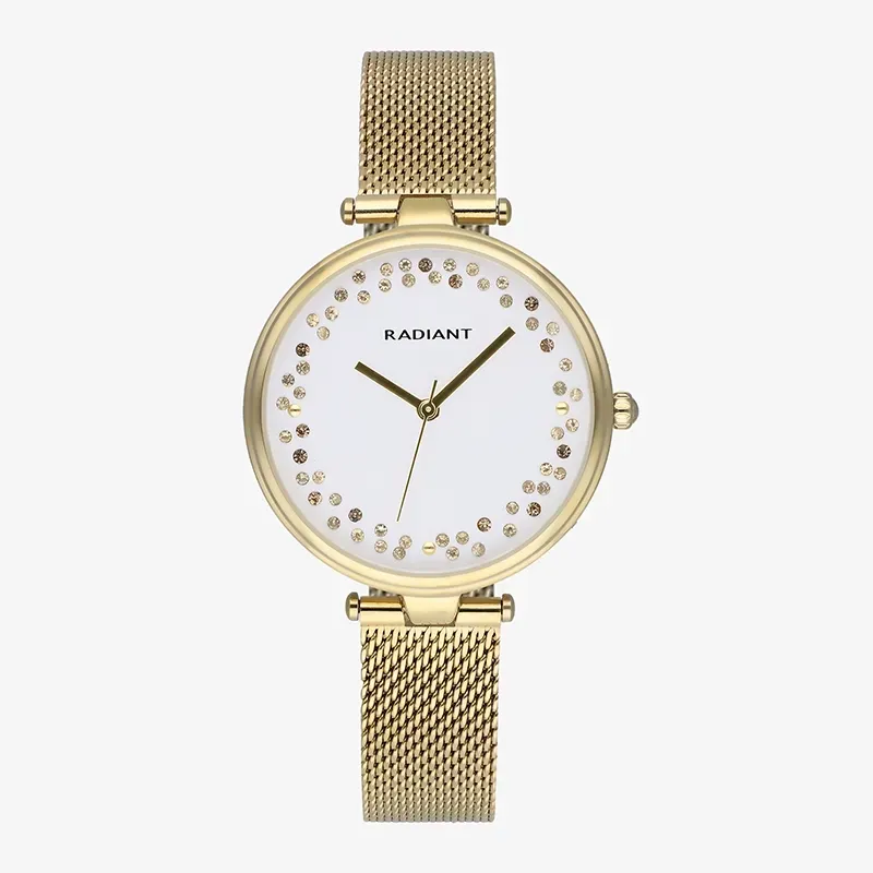 Relógio Mulher Circle Mesh Dourado
