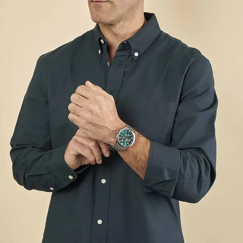 Relógio Homem Caiman Verde/Prateado