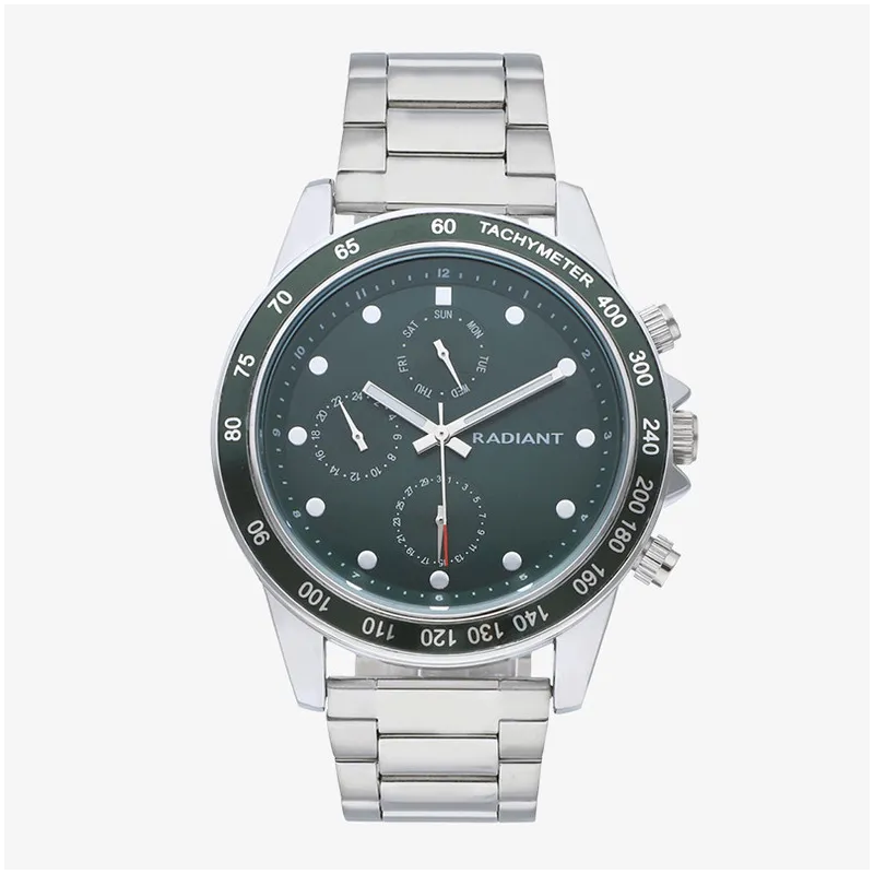 Relógio Homem Canárias Verde Prateado