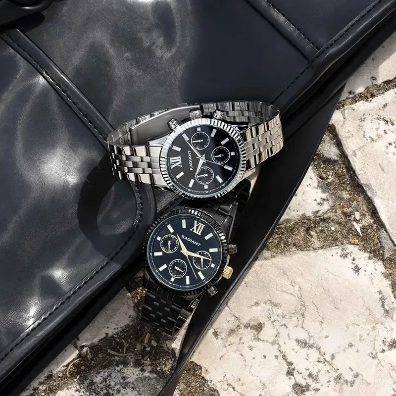 Relógio Homem Alpha Preto/Prateado