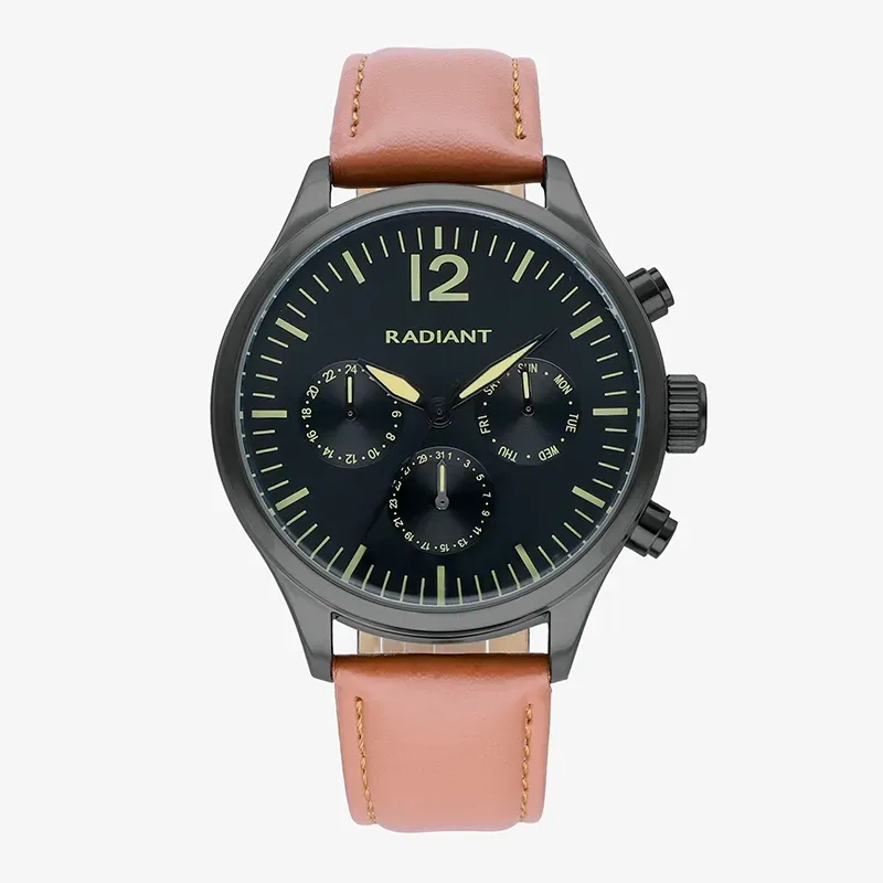 Radiant Team Relógio de Homem Bracelete Pele Sintética Vermelha