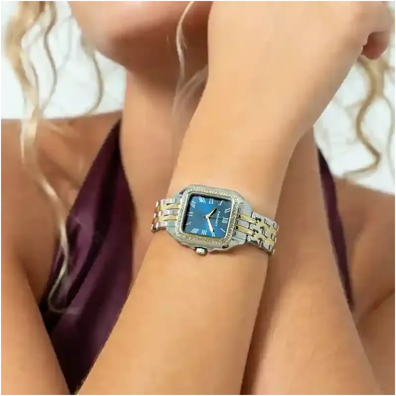 Relógio Bahamas Luxe em Azul/Bitone