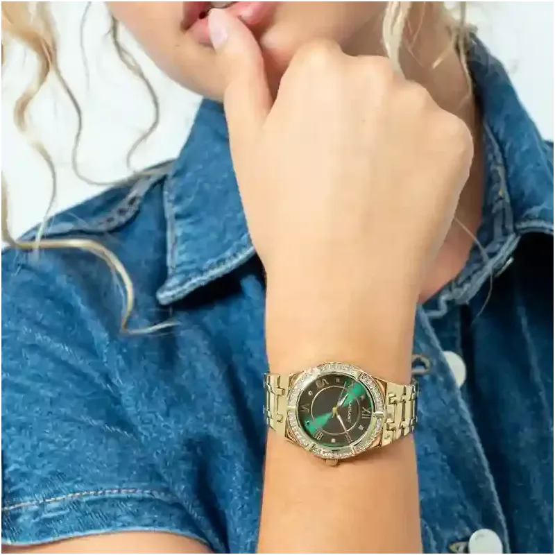 Relógio Victoria Chocolate/Dorado