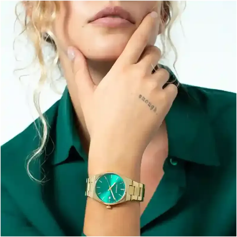 Relógio Mulher AirMini Verde/Dourado