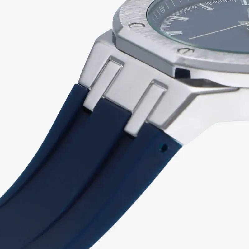 Relógio Homem Leonardo Azul/Pulseira de Silicone