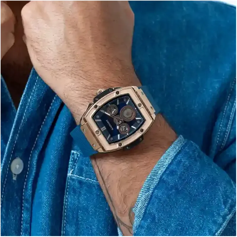 Relógio Homem Ryan Rose/Pulseira Azul