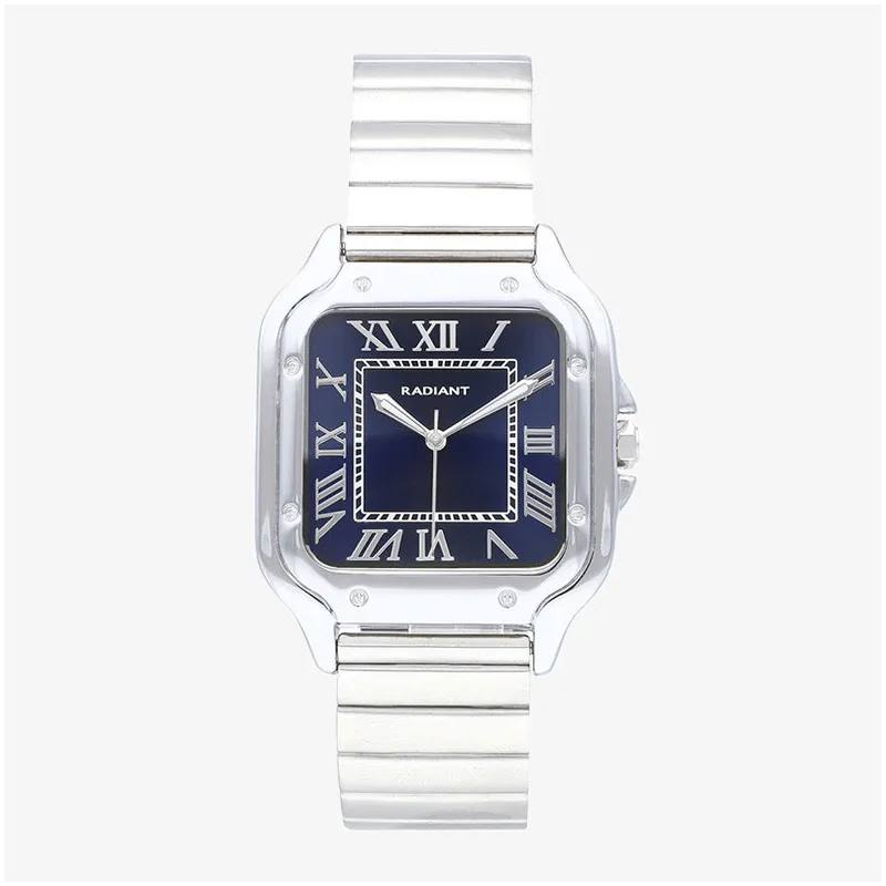 Relógio Homem Chris Him Azul Prateado