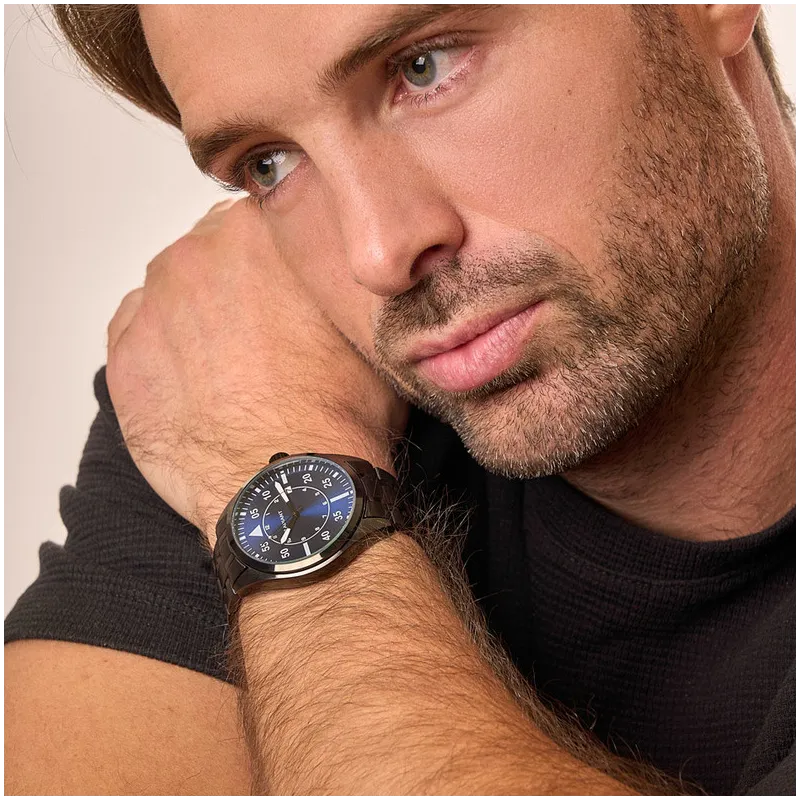 Relógio Homem Cary Azul Preto