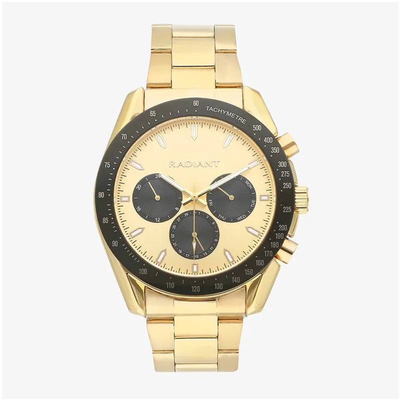 Relógio Homem Marlon Preto Dourado