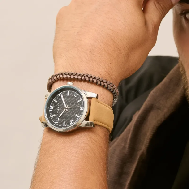 Relógio de Homem Johnny Bracelete Castanha | Radiant