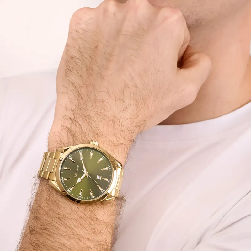 Relógio Homem Ocean Code Dourado | Radiant