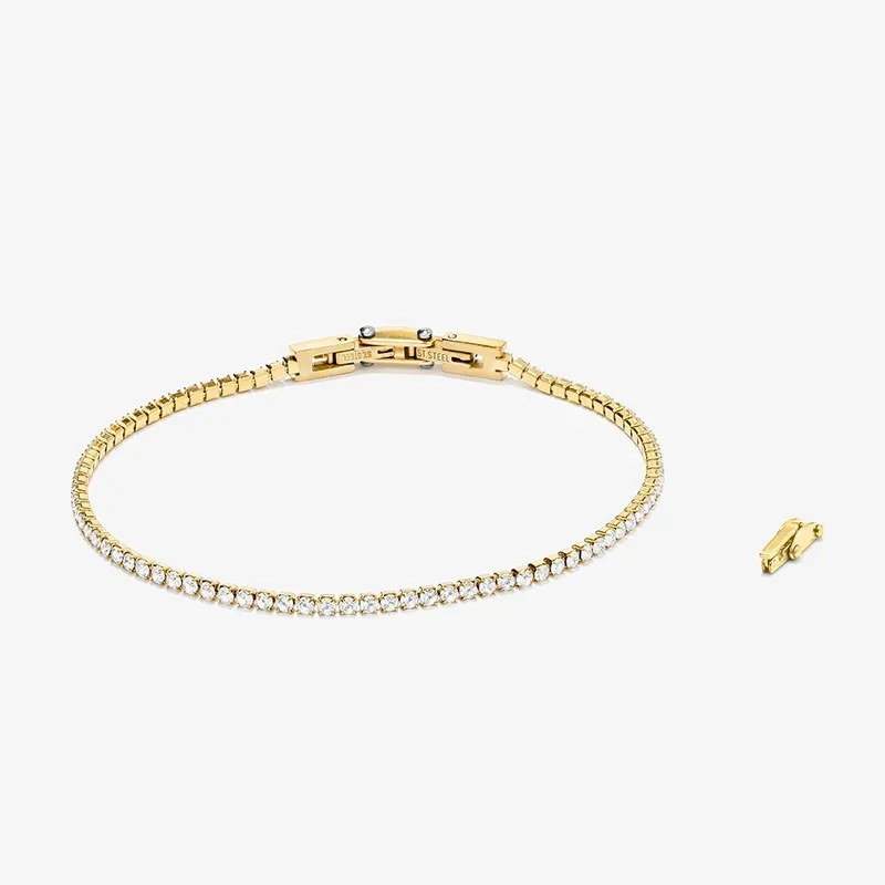 Pulseira Riviere Dourada e Branca FREEDOM Homem RADIANT Joias