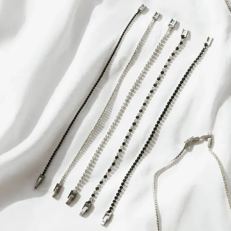 Pulseira Riviere Dourada, Preta e Branca FREEDOM Homem RADIANT Joias