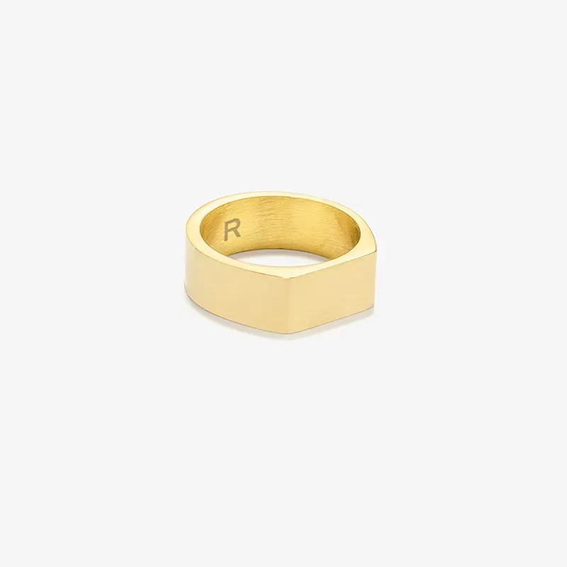 Anel Selo Slim Dourado T26 SHINE & MATT Homem RADIANT Joias