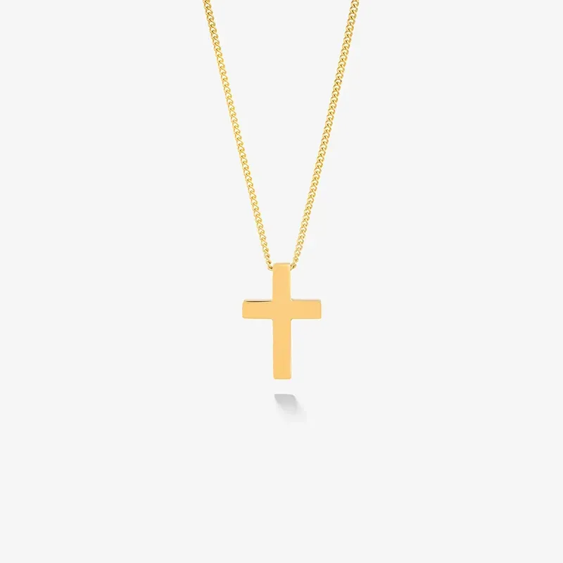 Colar Homem Mateo Cruz Lisa Dourada