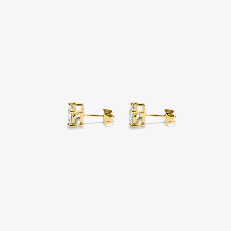  Brincos Homem Atlante Diamond Dourado | Elegância Brilhante