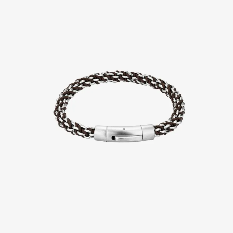 Pulseira de Homem Ulises Castanha em Aço | Radiant