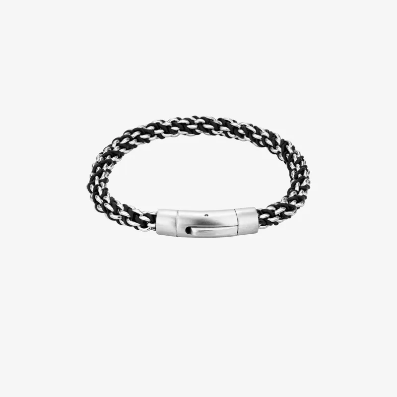 Pulseira de Homem Ulises Preta em Aço | Radiant