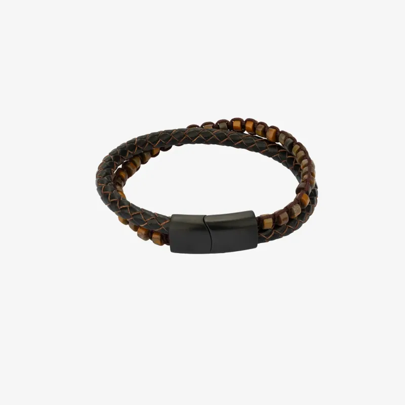 Pulseira de Homem Sierra com Contas Castanhas | Radiant