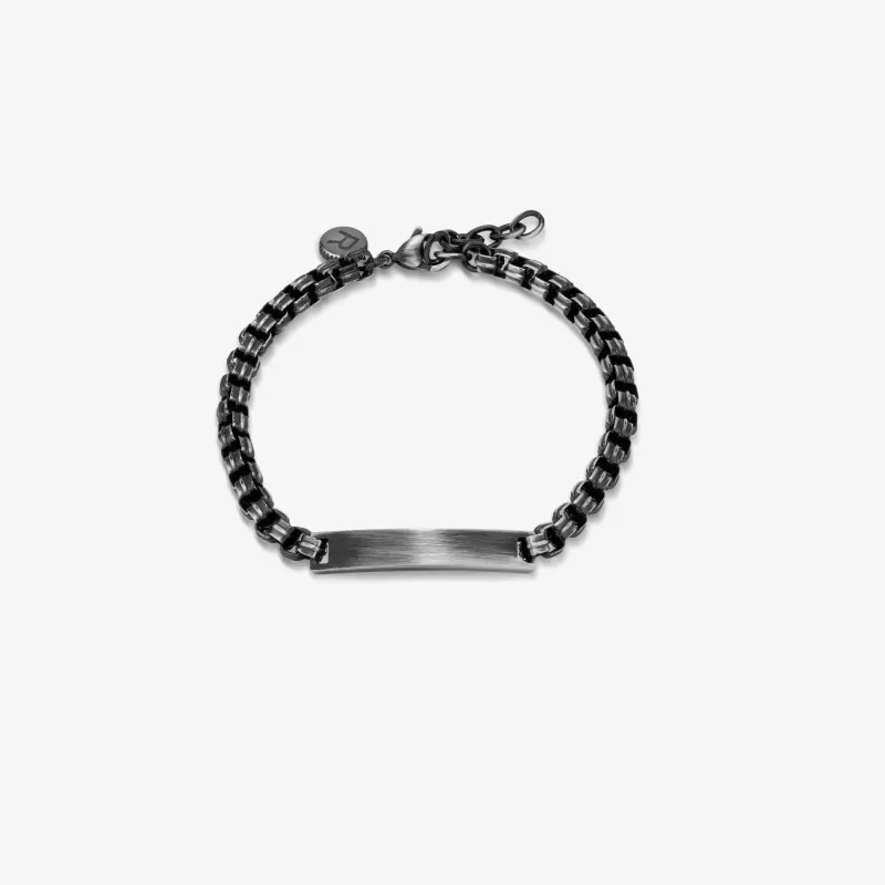 Pulseira de Homem Shadow Link Aço Negra  | Radiant