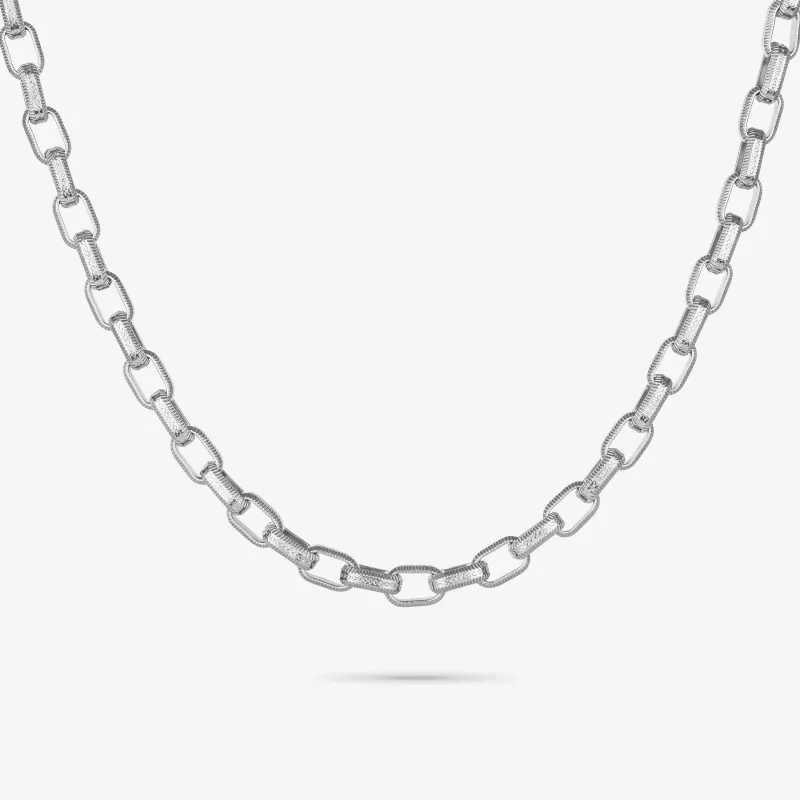 Colar de homem Route Blocos Prateada | Radiant