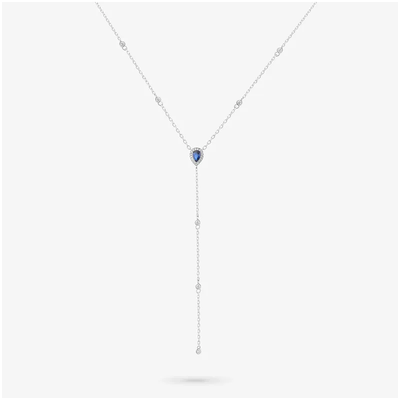 Colar comprido de Prata zircónias coleção CROWN Radiant