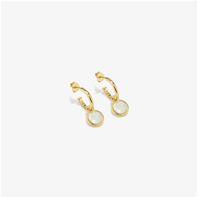 Argolas douradas com pérola MOTHER OF PEARL Radiant