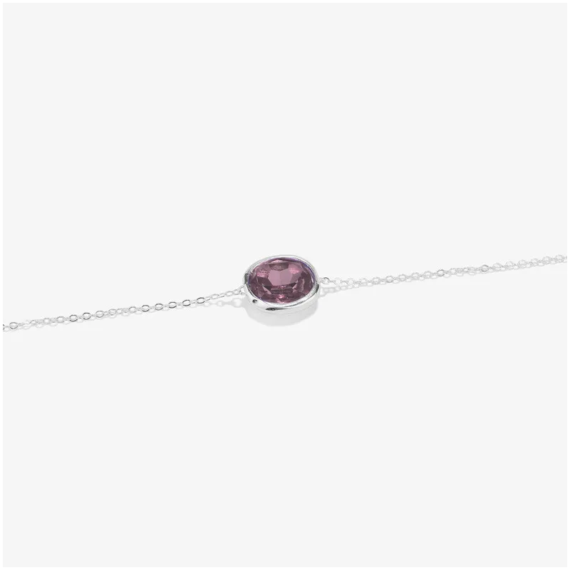 Pulseira de Prata cristal lilás coleção TEXTURES Radiant