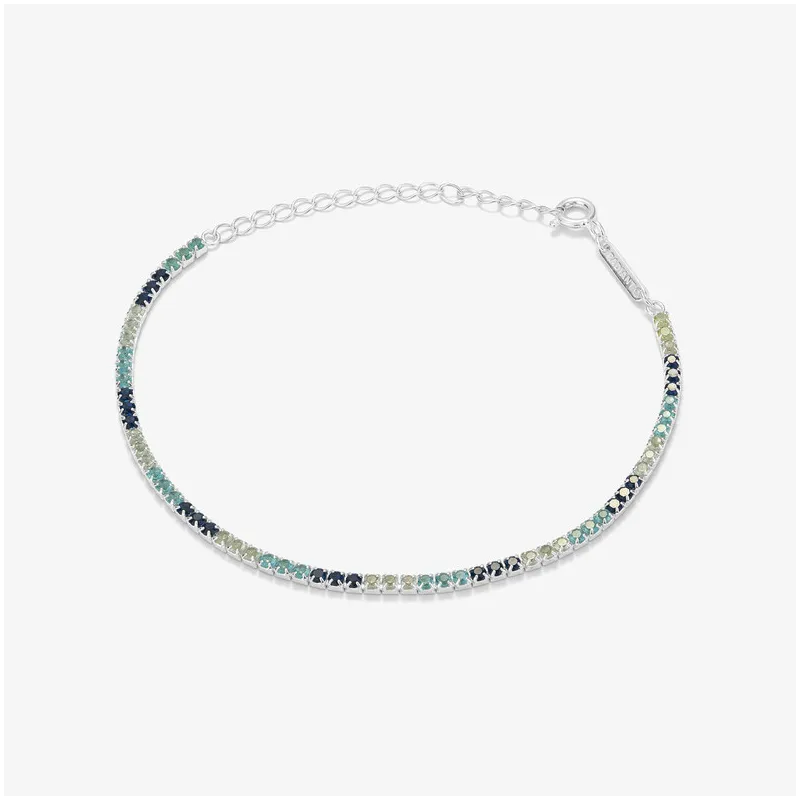 Pulseira riviere Prata azul coleção FIRST CLASS Radiant