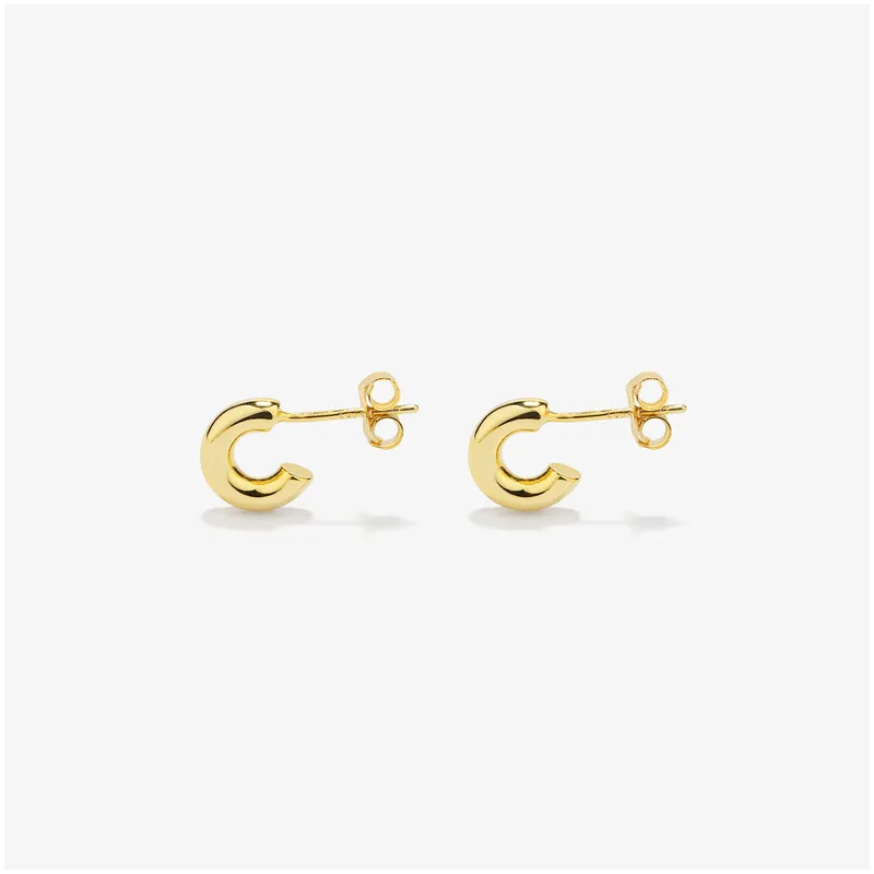 Argolas pequenas Radiant com banho de ouro