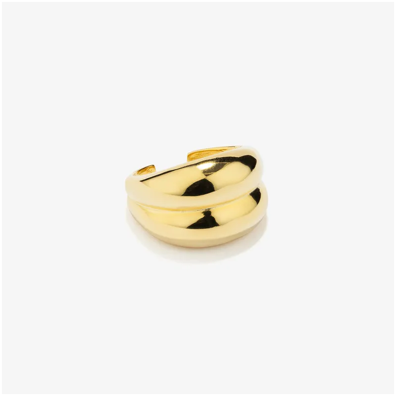 Anel de formas volume dourado Radiant