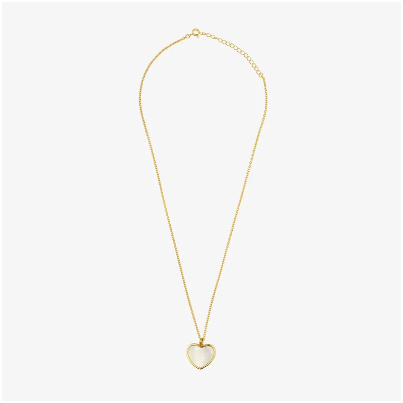 Colar Coração Madrepérola Dourado